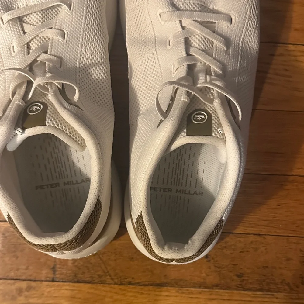 Peter Millar Men's Camberfly White Knit Athletic Sneakers US10 - Picture 3 of 8